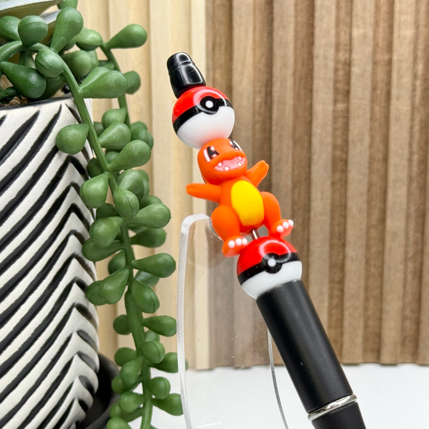 Orange Ball Dragon Plastic Pen